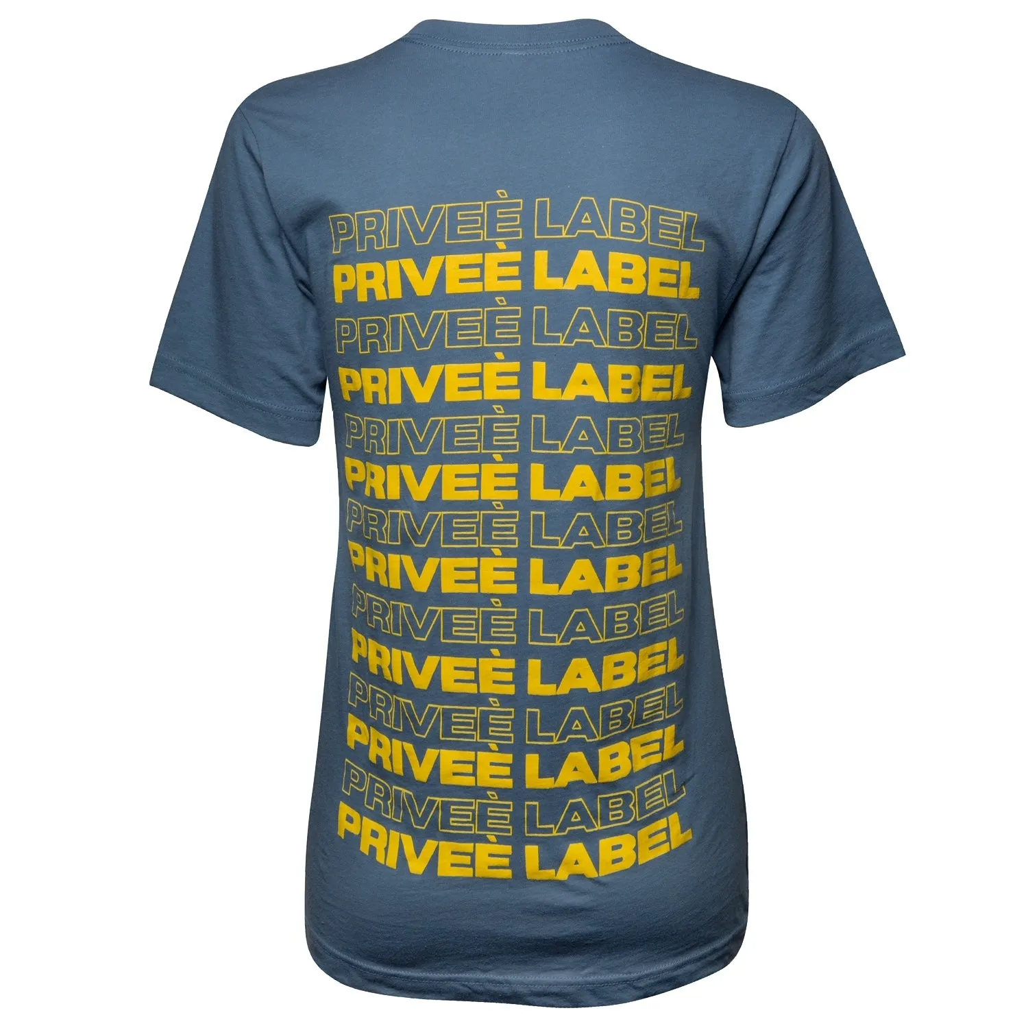 PRIVEE LABEL UNISEX  COLOR TEE - BLUE STEEL