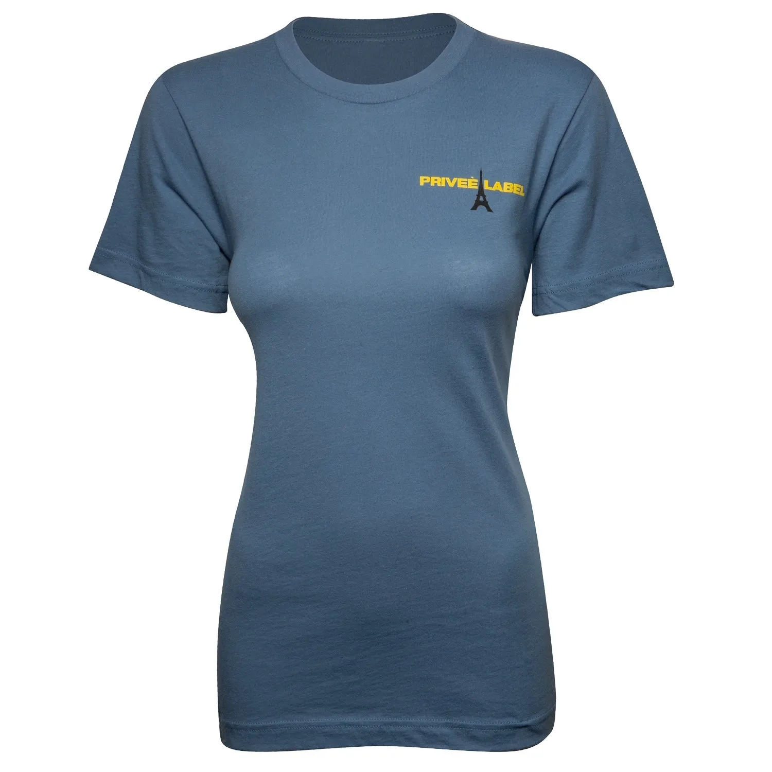 PRIVEE LABEL UNISEX  COLOR TEE - BLUE STEEL