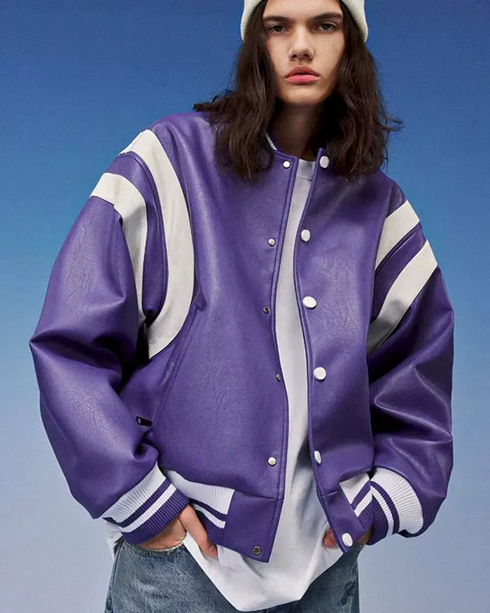 Pu Leather Bomber Jacket "Horizon"
