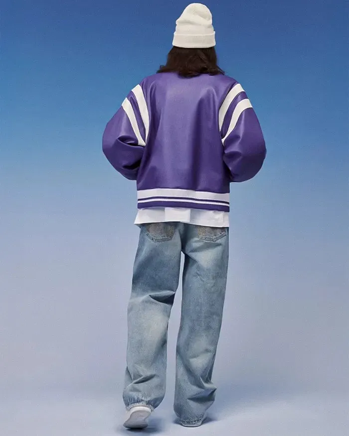 Pu Leather Bomber Jacket "Horizon"