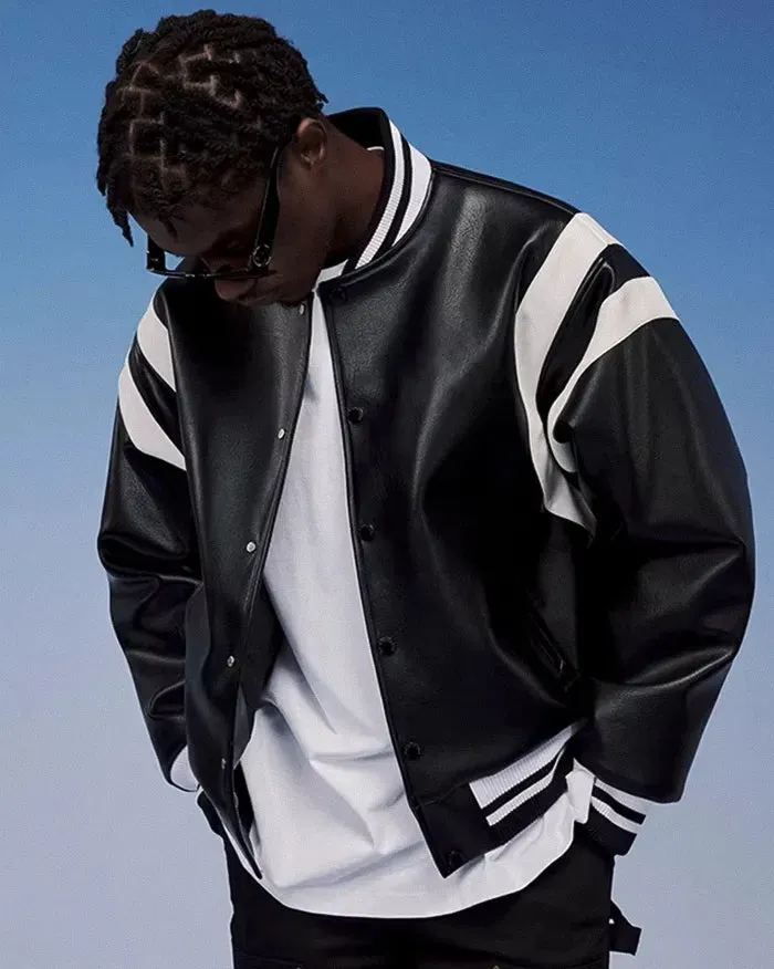 Pu Leather Bomber Jacket "Horizon"