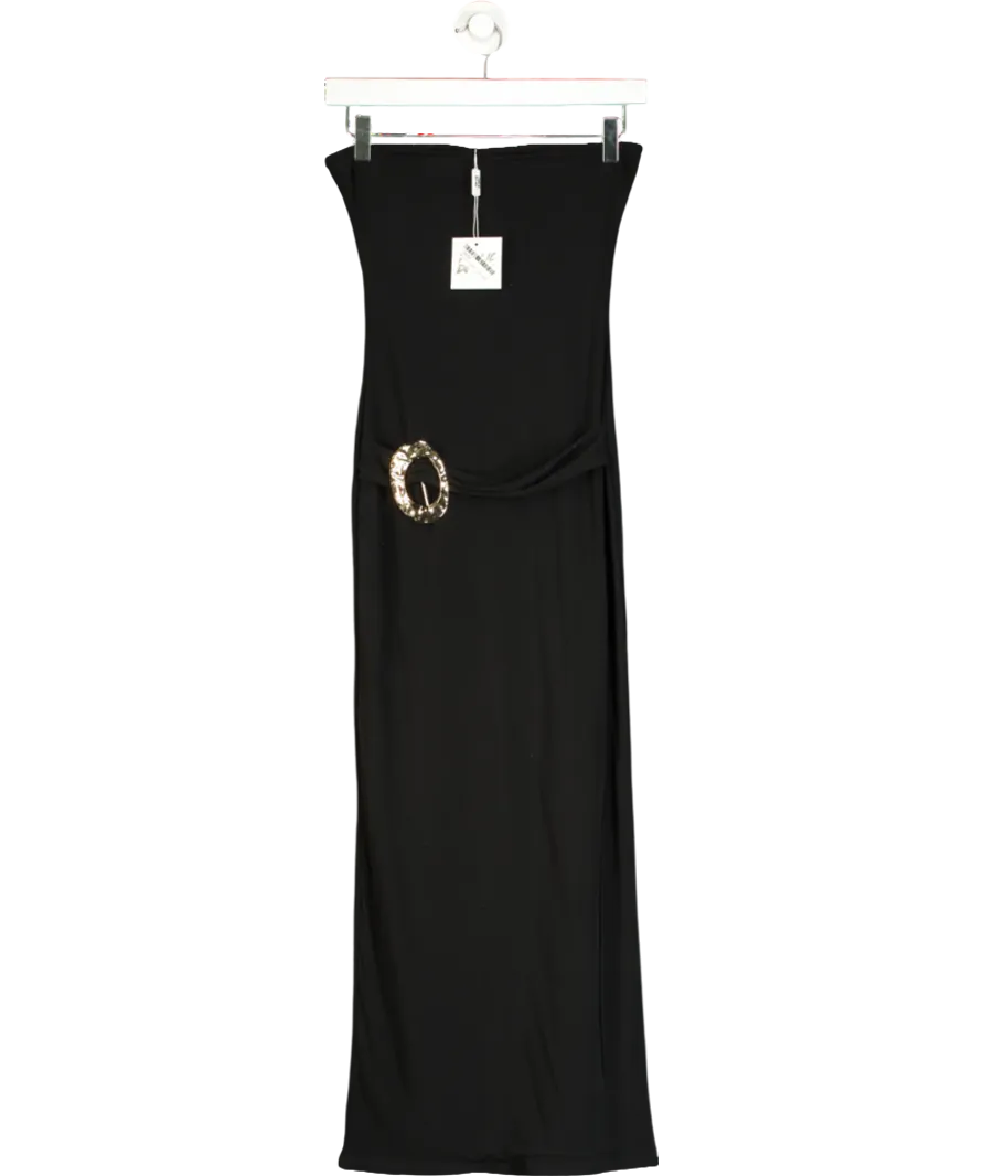 Public Desire Belt Detail Bandeau Tubular Maxi Dress Black UK 8