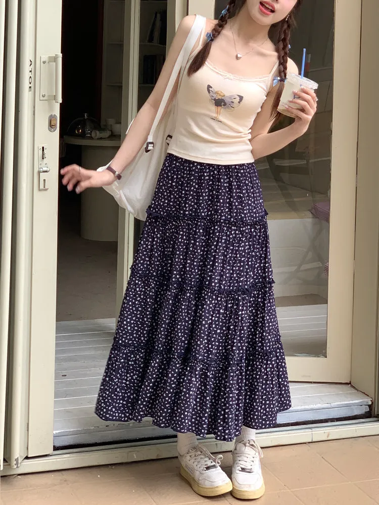 Pure Cotton A-line Maxi Skirt