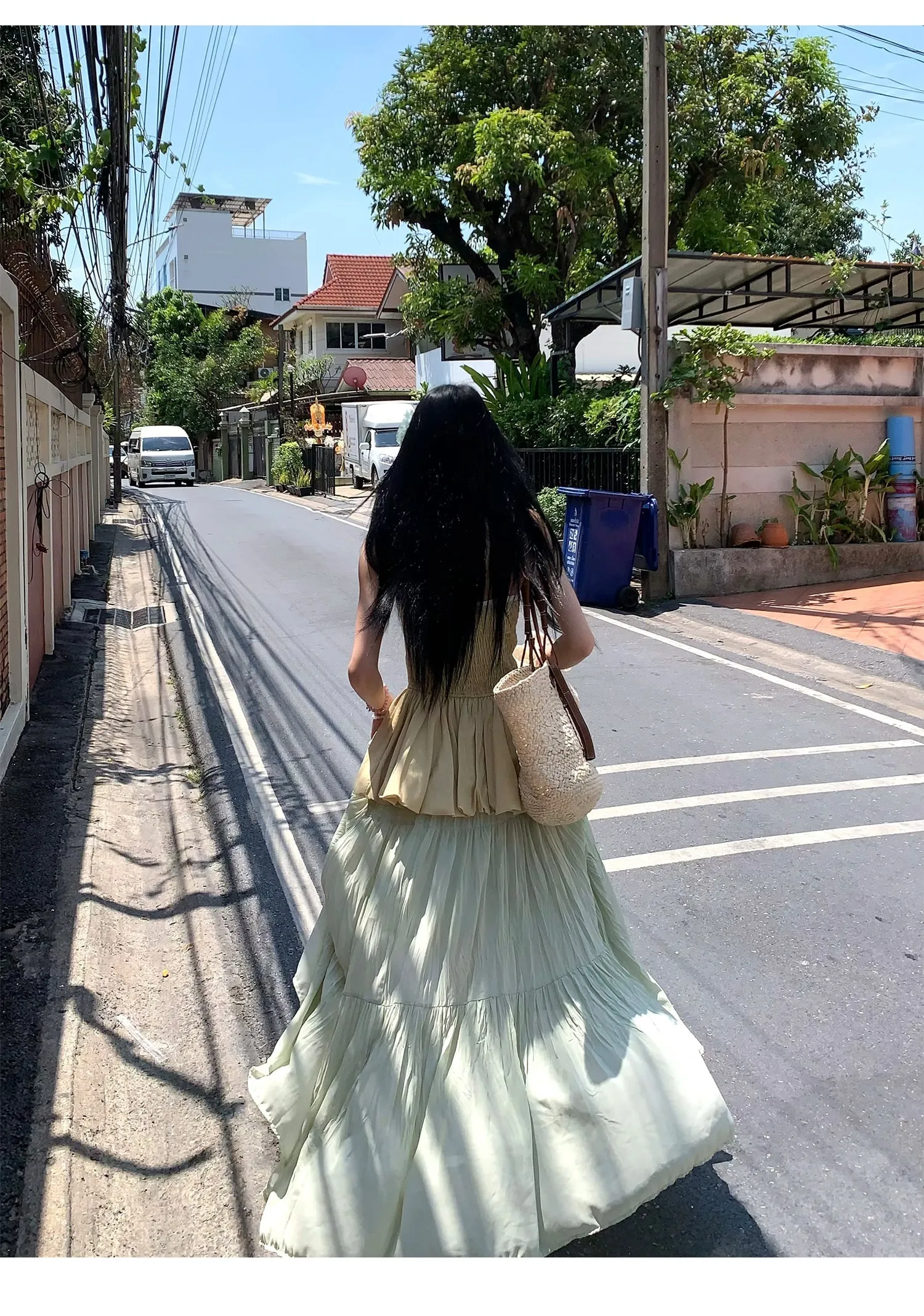 Purple A-Line Pleated Skirt