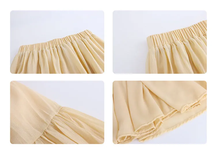 Purple A-Line Pleated Skirt