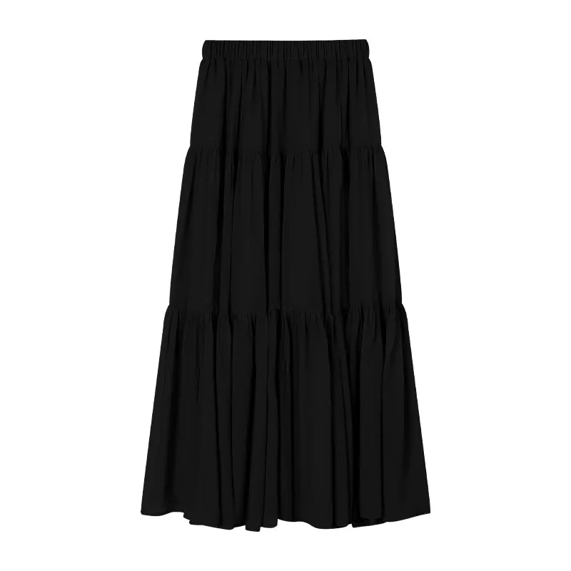 Purple A-Line Pleated Skirt