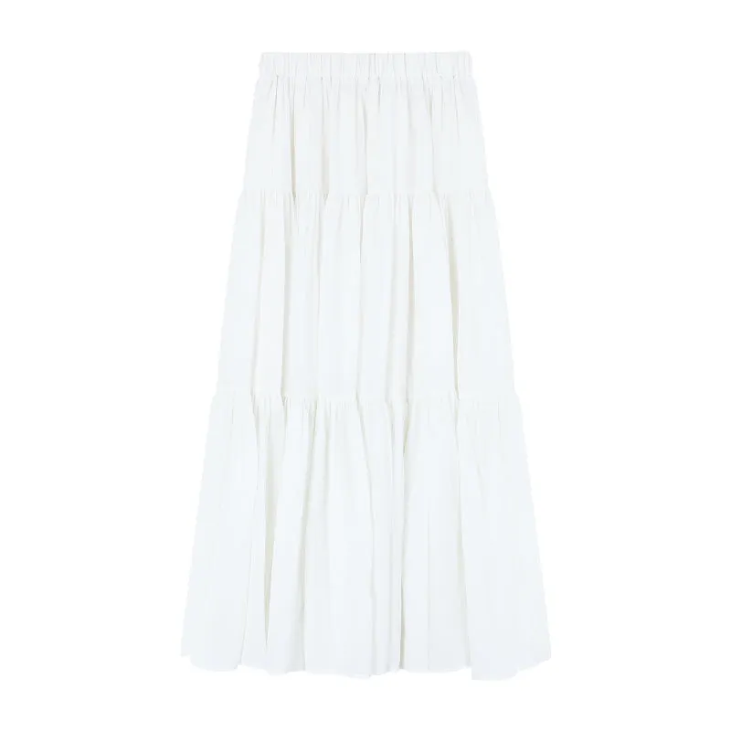 Purple A-Line Pleated Skirt