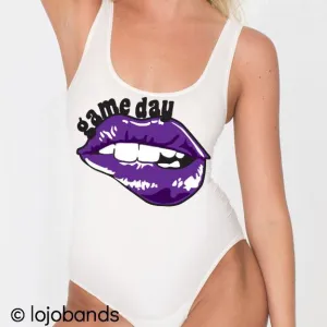 Purple & Black Game Day Bodysuit