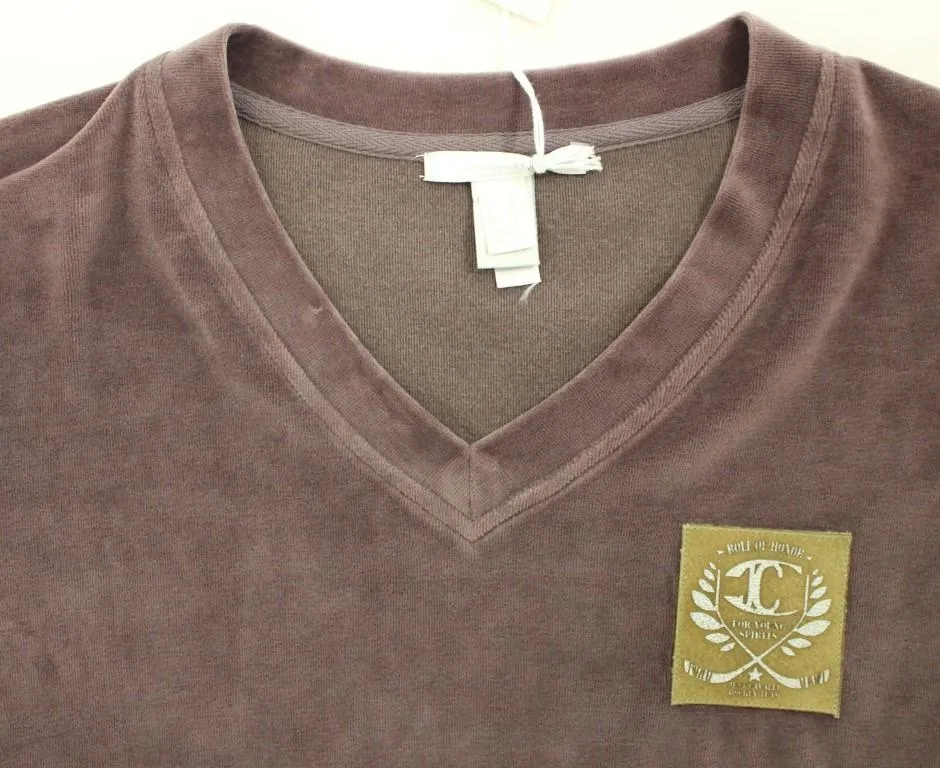 Purple v-neck cotton sweater