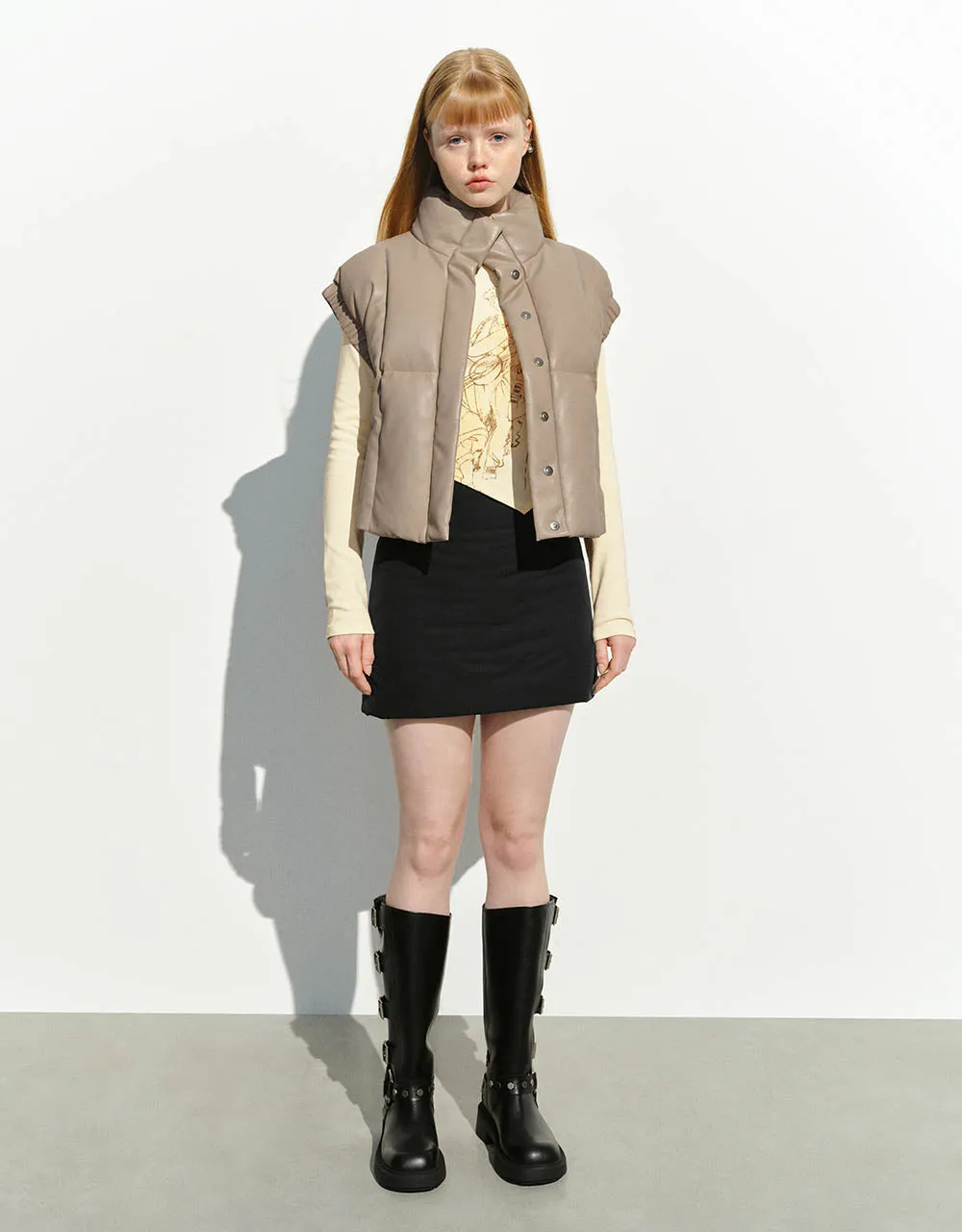 Quilted Mini A-Line Skirt