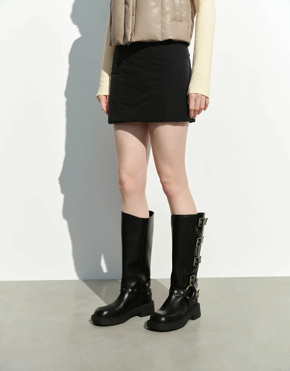 Quilted Mini A-Line Skirt