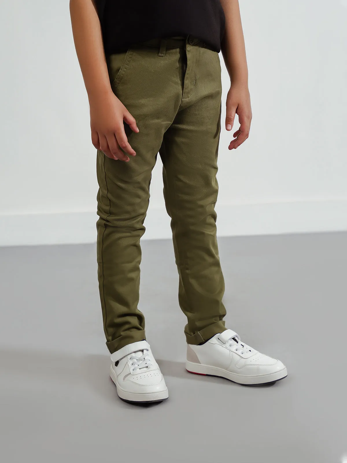 "CHIAKI" Slim Fit Twill Chinos