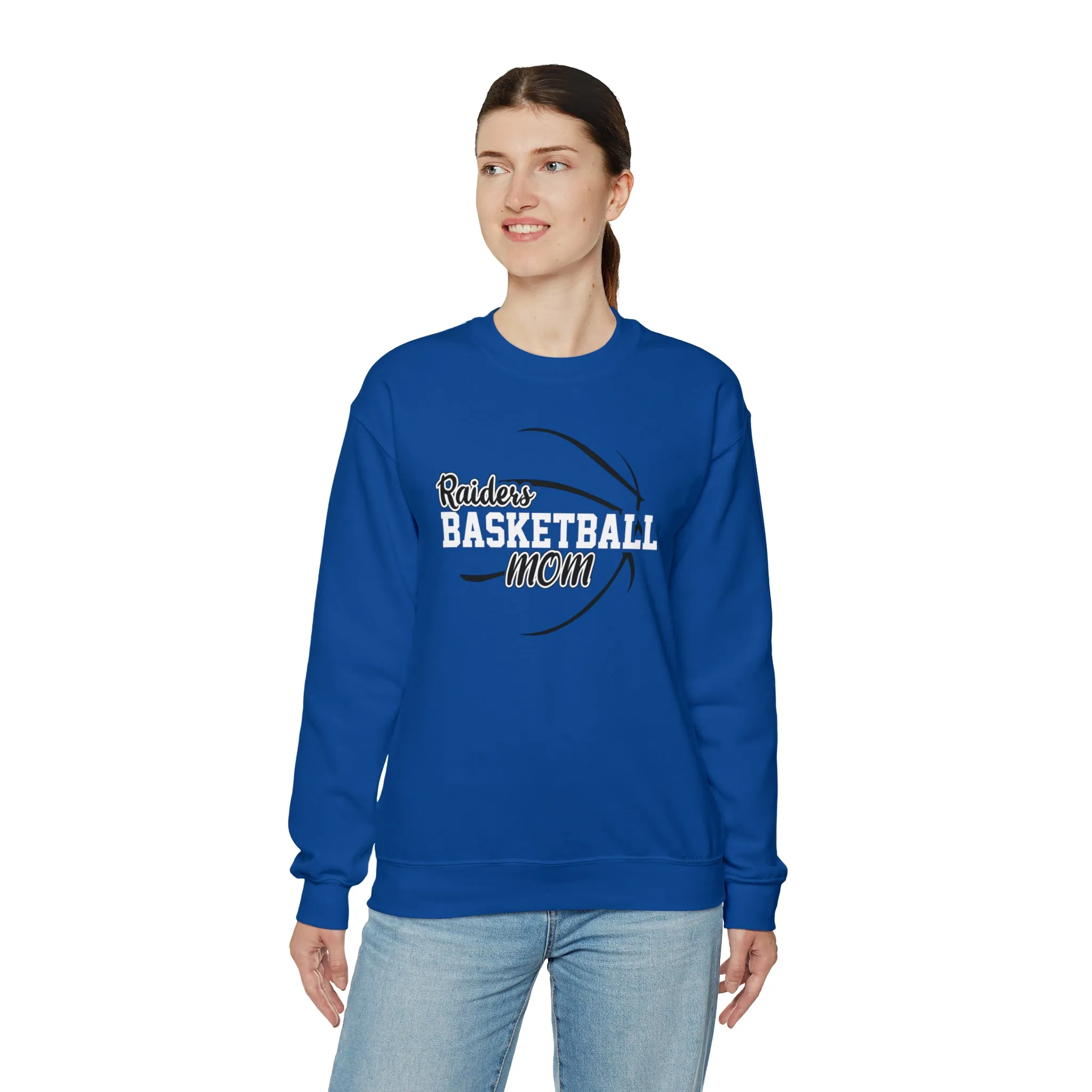 Raiders Basketball Mom Unisex Heavy Blend™ Crewneck Sweatshirt
