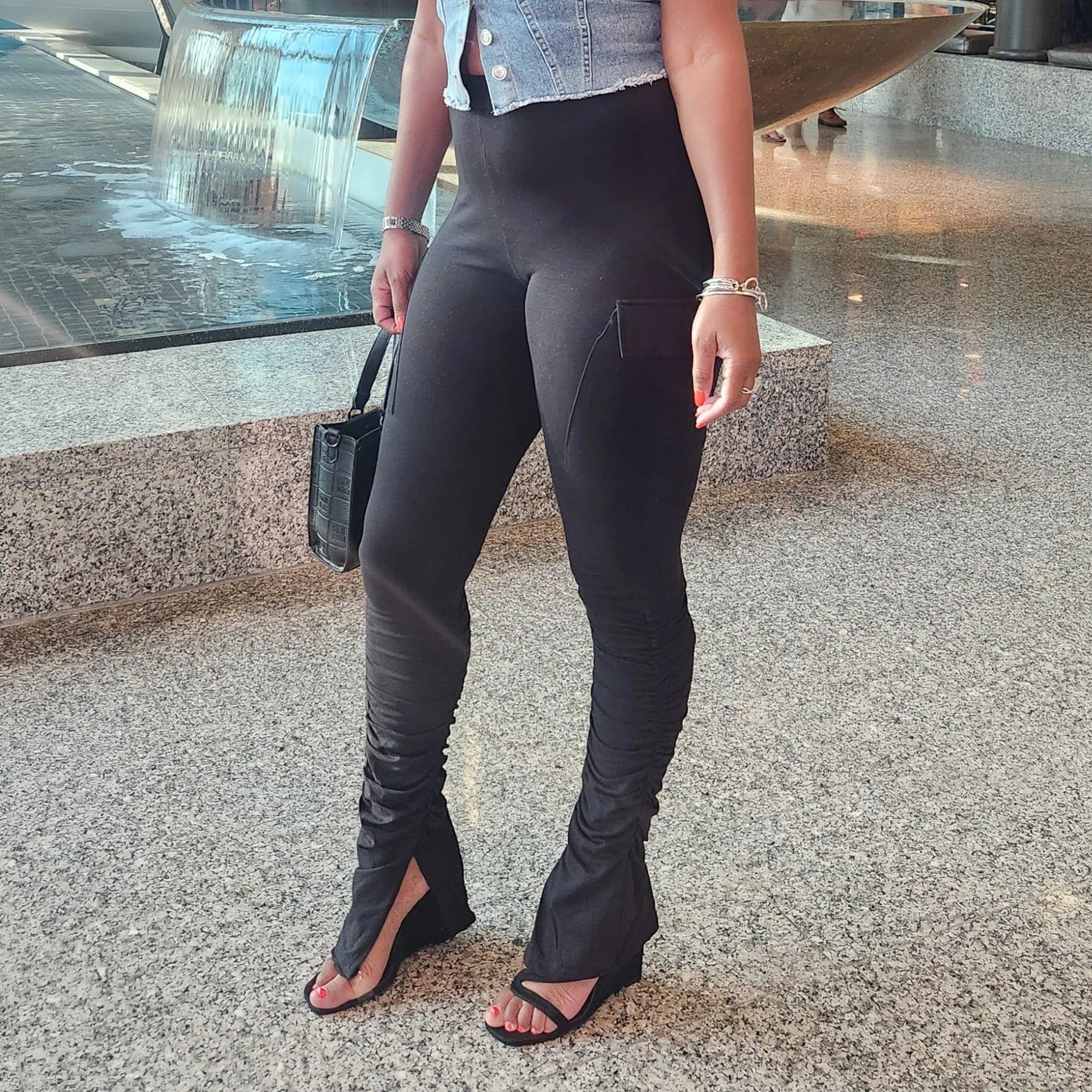 Raise The Bar| Cargo Stacked Pants