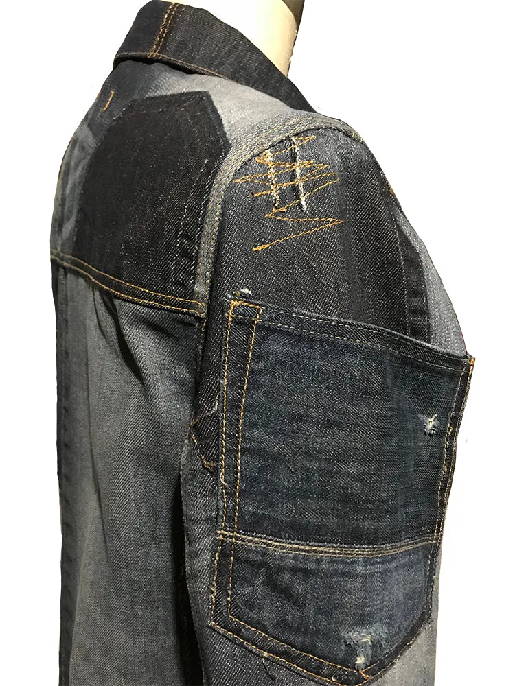 Reconstructed Denim Jacket-Small