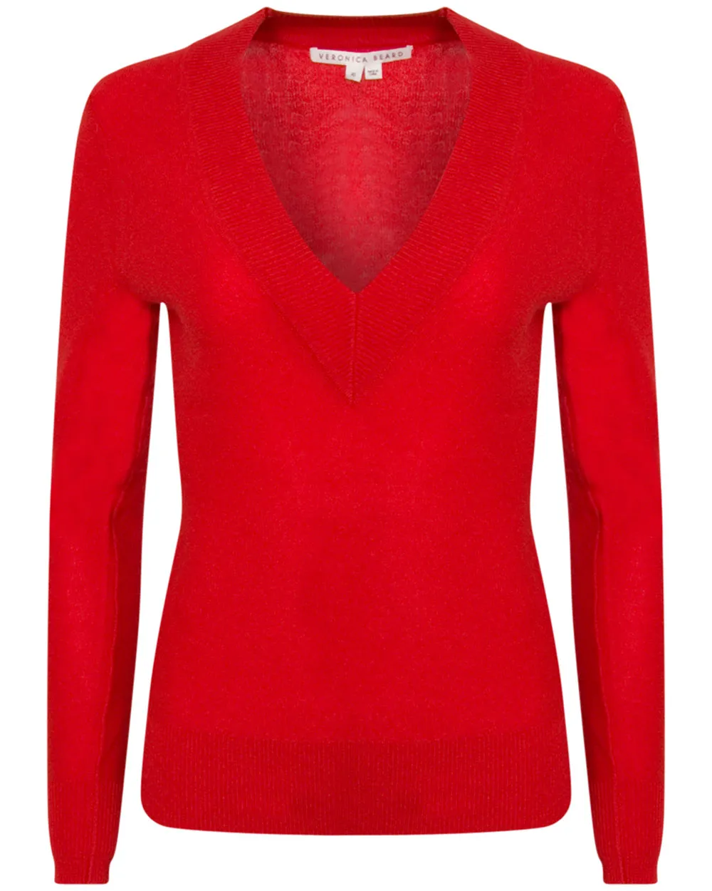 Red Coleta V Neck Cashmere Sweater