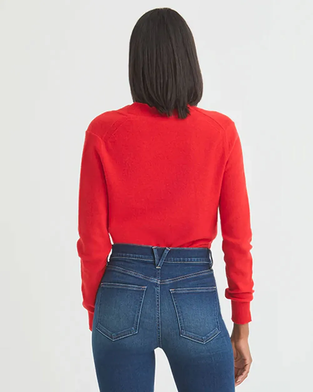 Red Coleta V Neck Cashmere Sweater