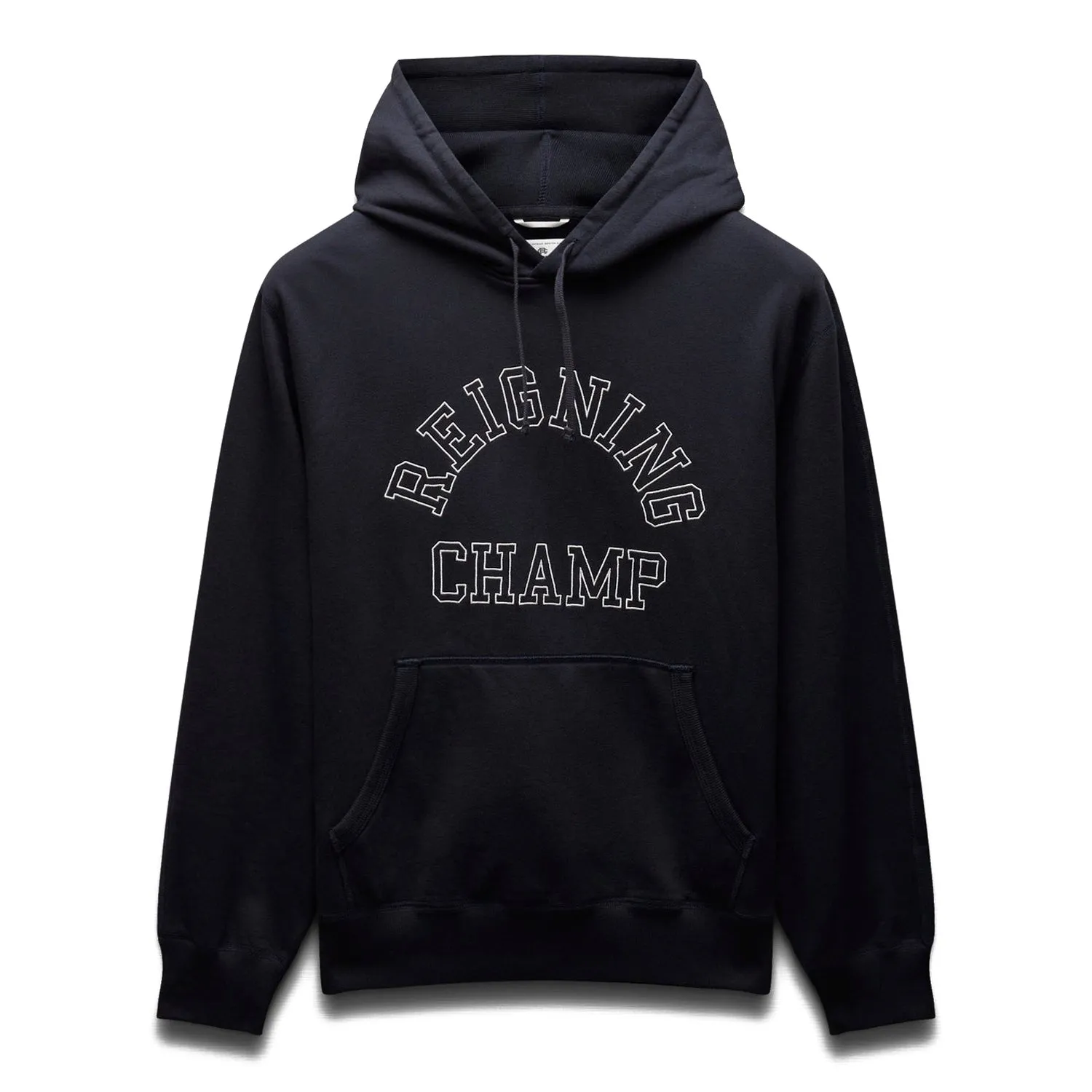 Reigning Champ Men Midweight Terry Arch Logo Hoodie Navy White RC-3438-NAW