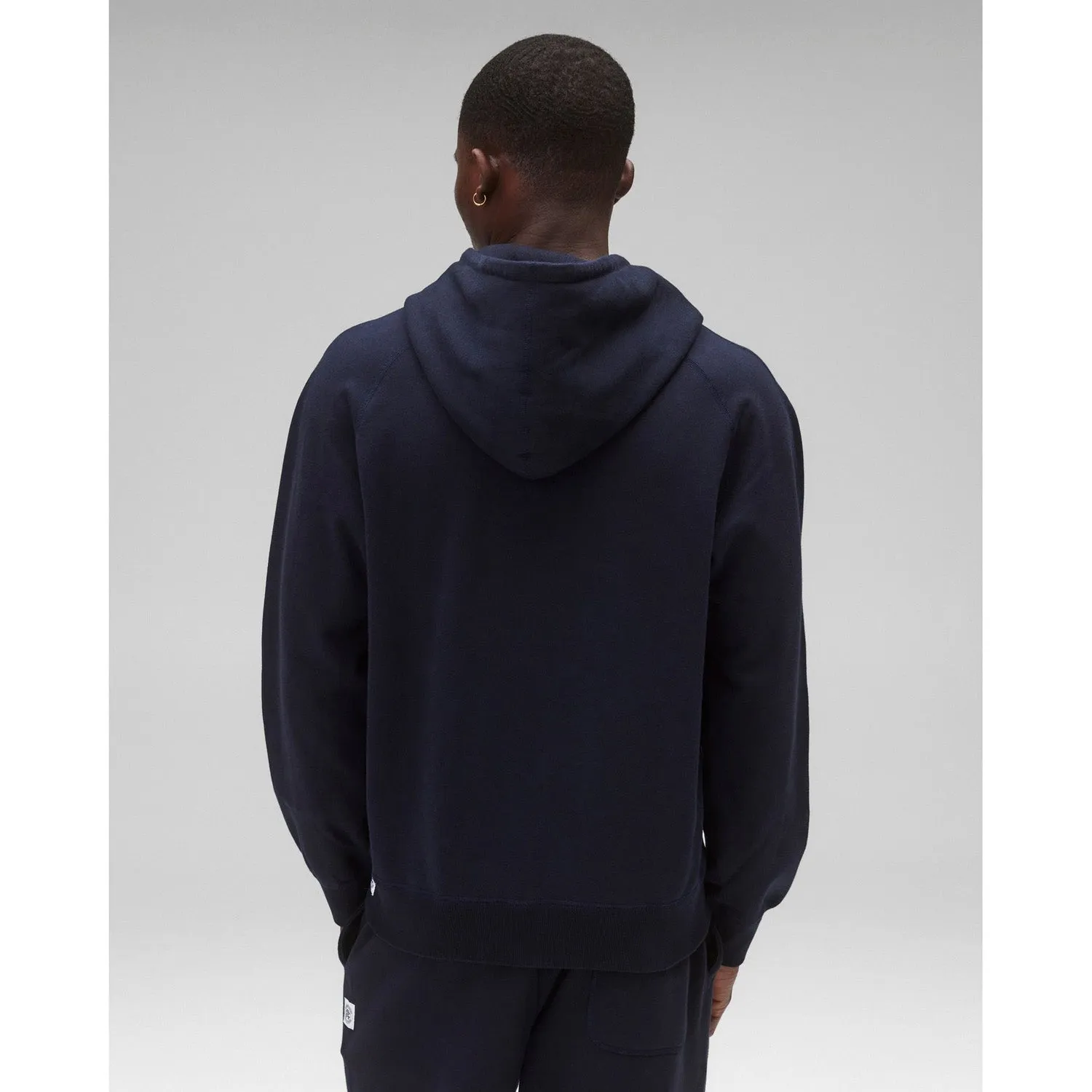 Reigning Champ Men Midweight Terry Arch Logo Hoodie Navy White RC-3438-NAW