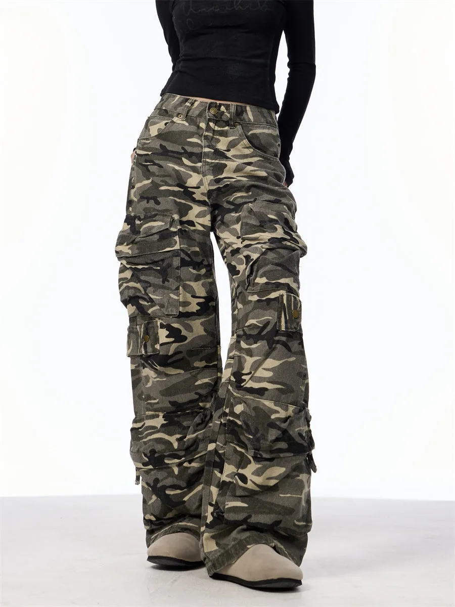 Retro Camouflage Cargo Pants