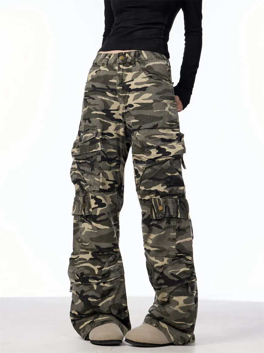 Retro Camouflage Cargo Pants