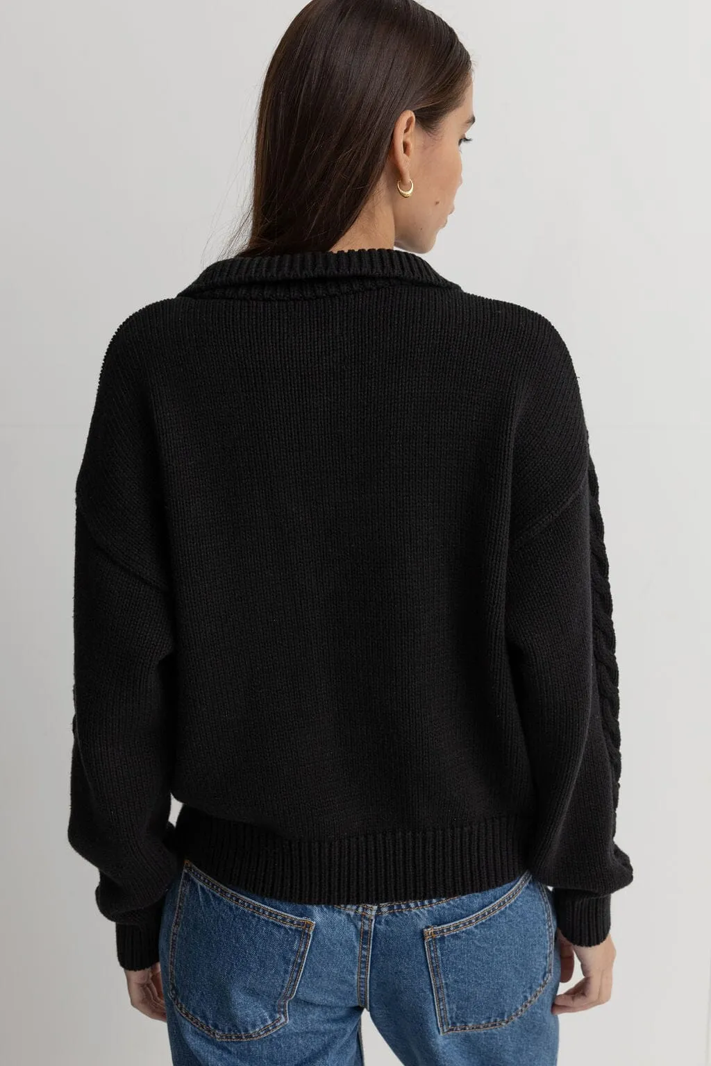 Rhythm Cabelled Vintage Zip Knit