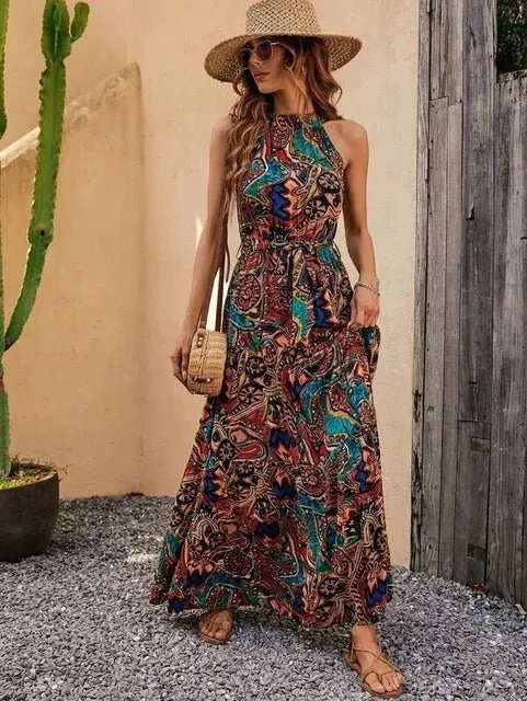 Rilla - Timeless Retro Woman's Maxi Dress
