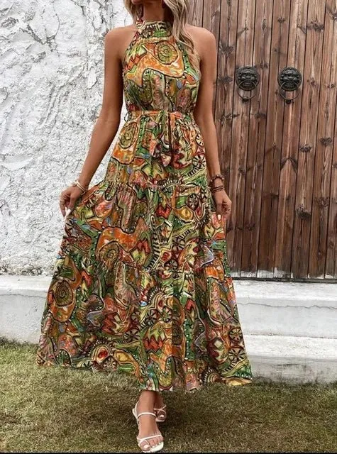 Rilla - Timeless Retro Woman's Maxi Dress