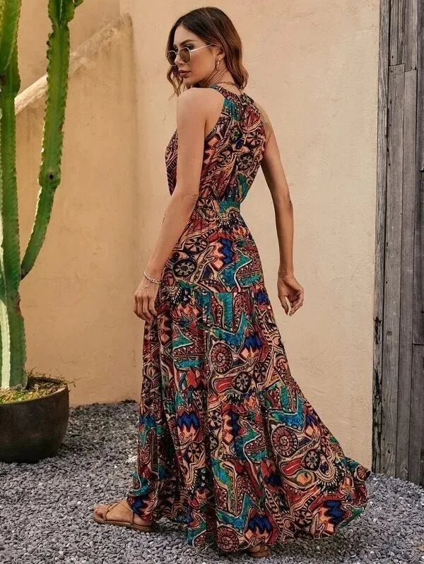 Rilla - Timeless Retro Woman's Maxi Dress