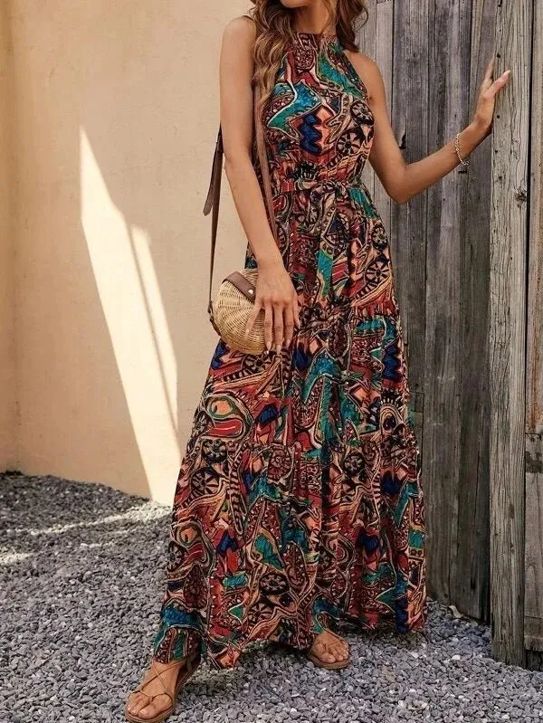 Rilla - Timeless Retro Woman's Maxi Dress