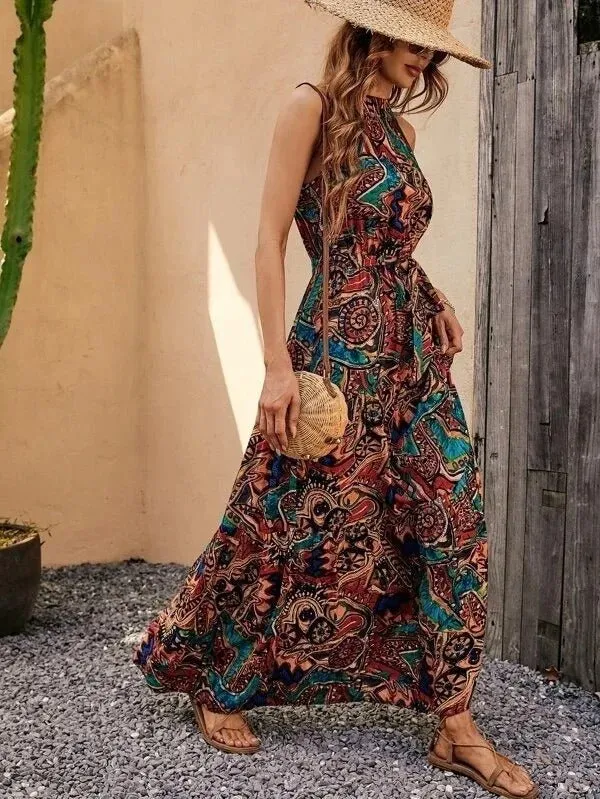 Rilla - Timeless Retro Woman's Maxi Dress