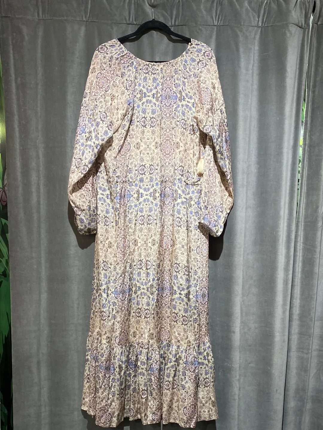 Roller Rabbit Printed Long Sleeve Maxi Dress