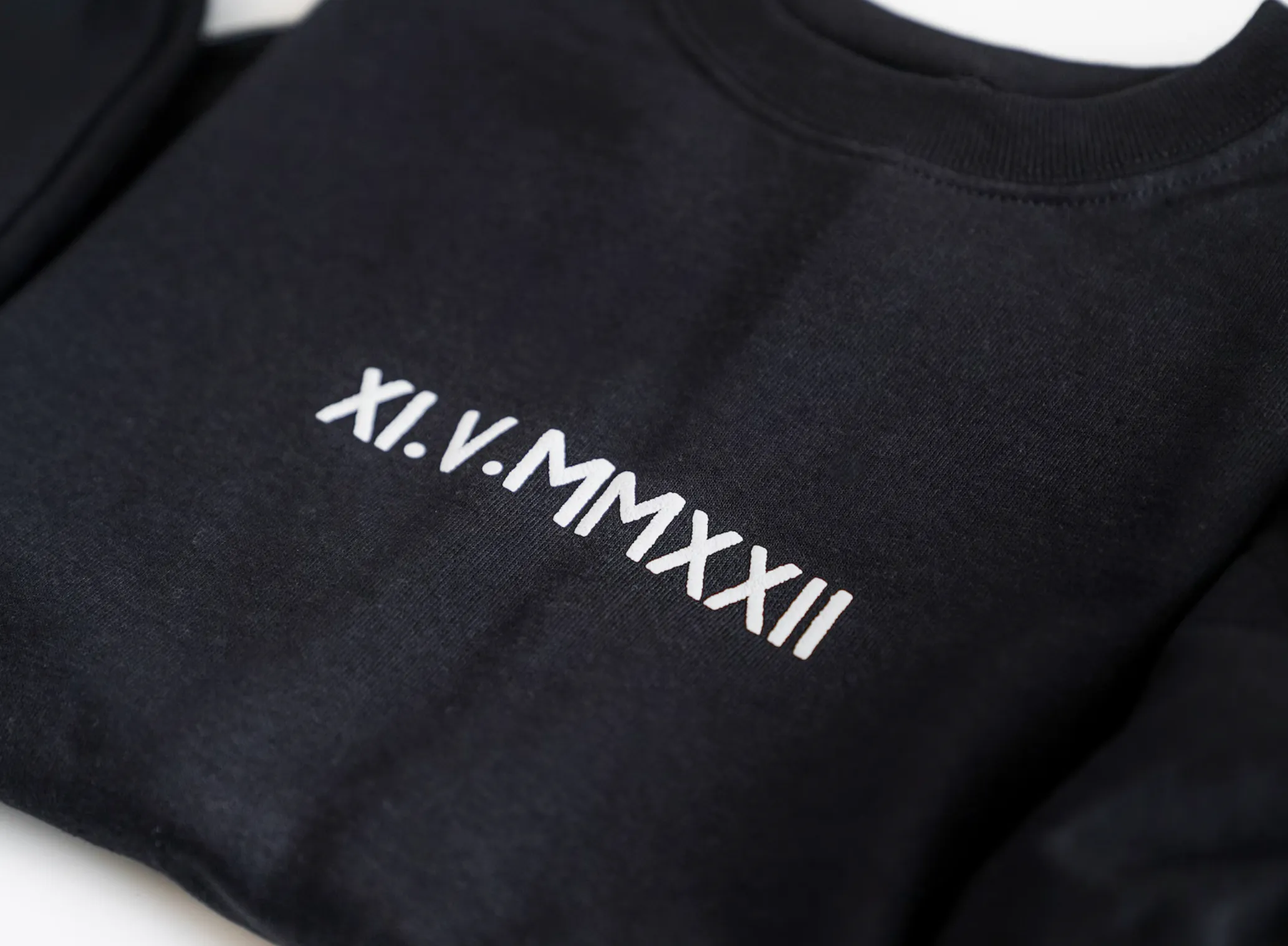 Roman Numeral Personalized His and Her Sweaters