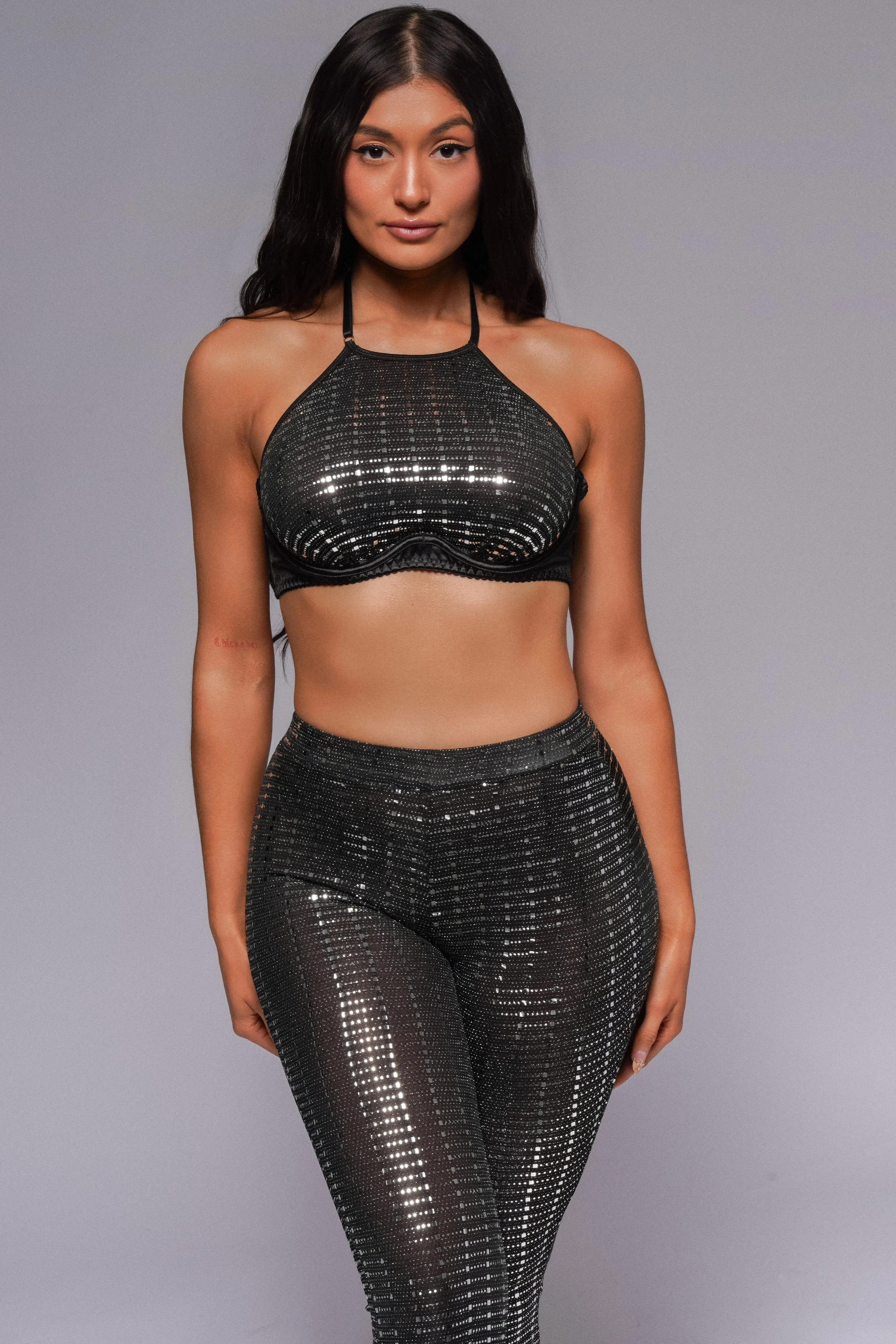 Rosabel Top and Pants Set - Black