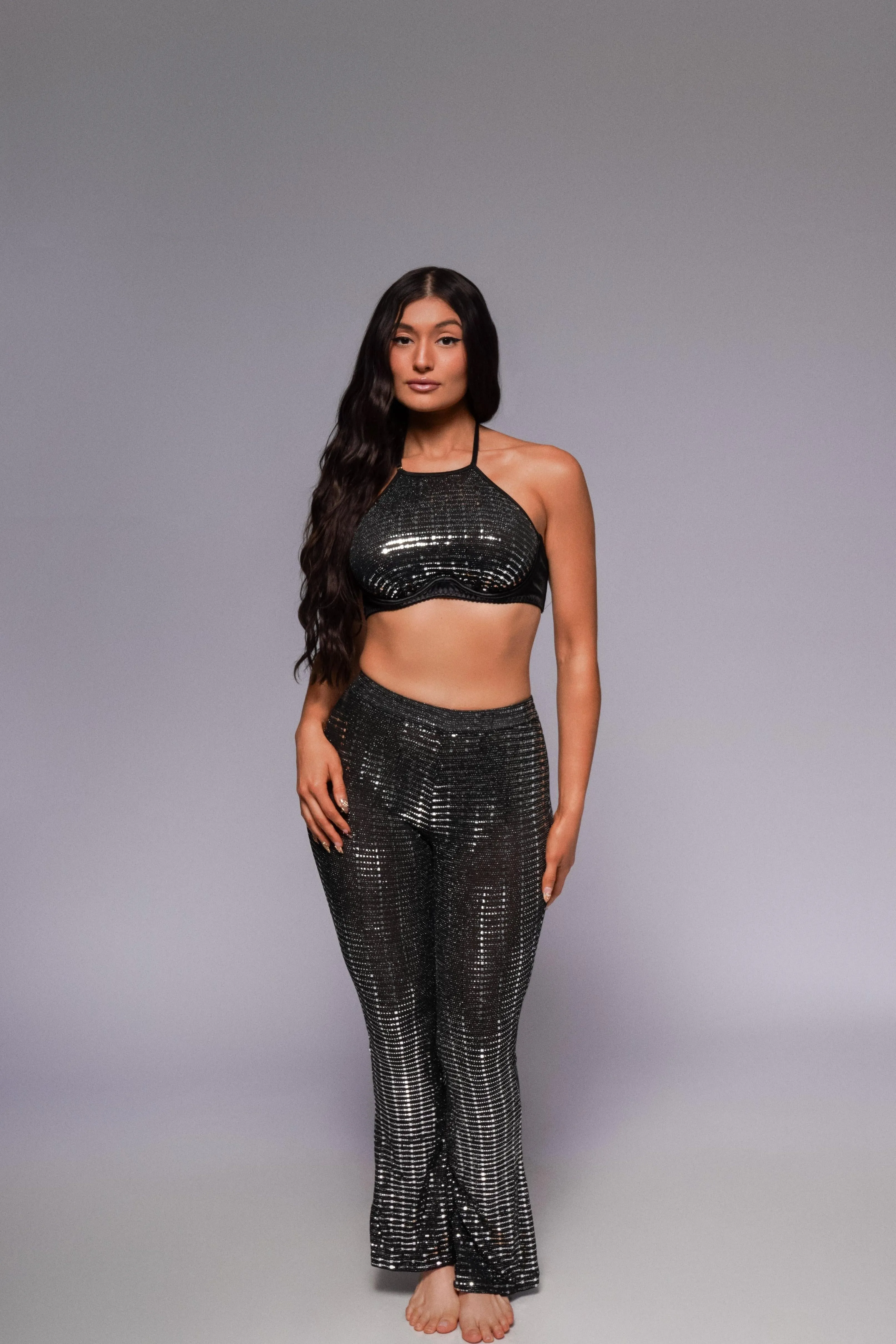 Rosabel Top and Pants Set - Black