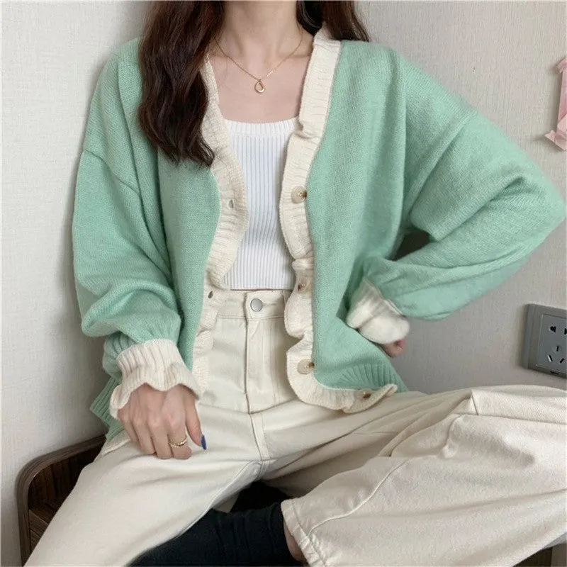 RUFFLED KNITTED CARDIGAN UB3158