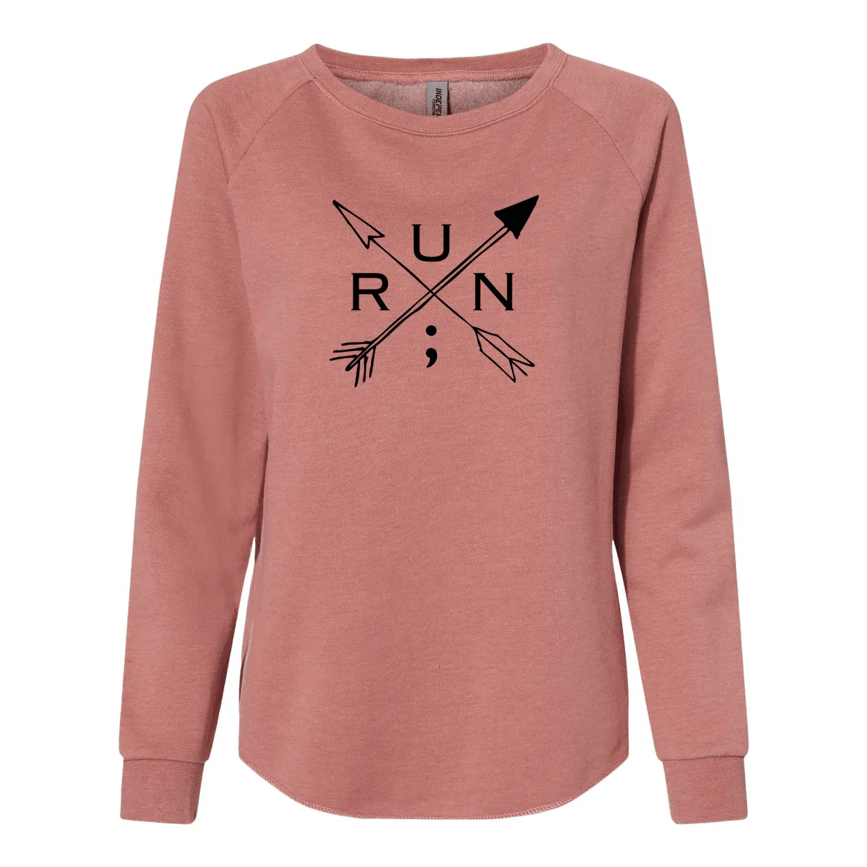 Run Arrows - Flared Crewneck Sweatshirt