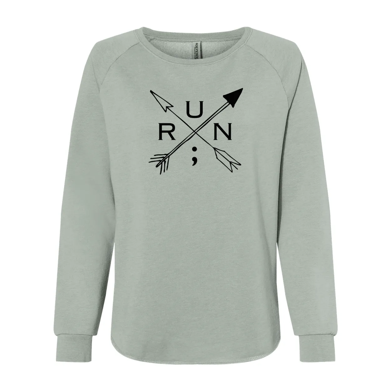 Run Arrows - Flared Crewneck Sweatshirt