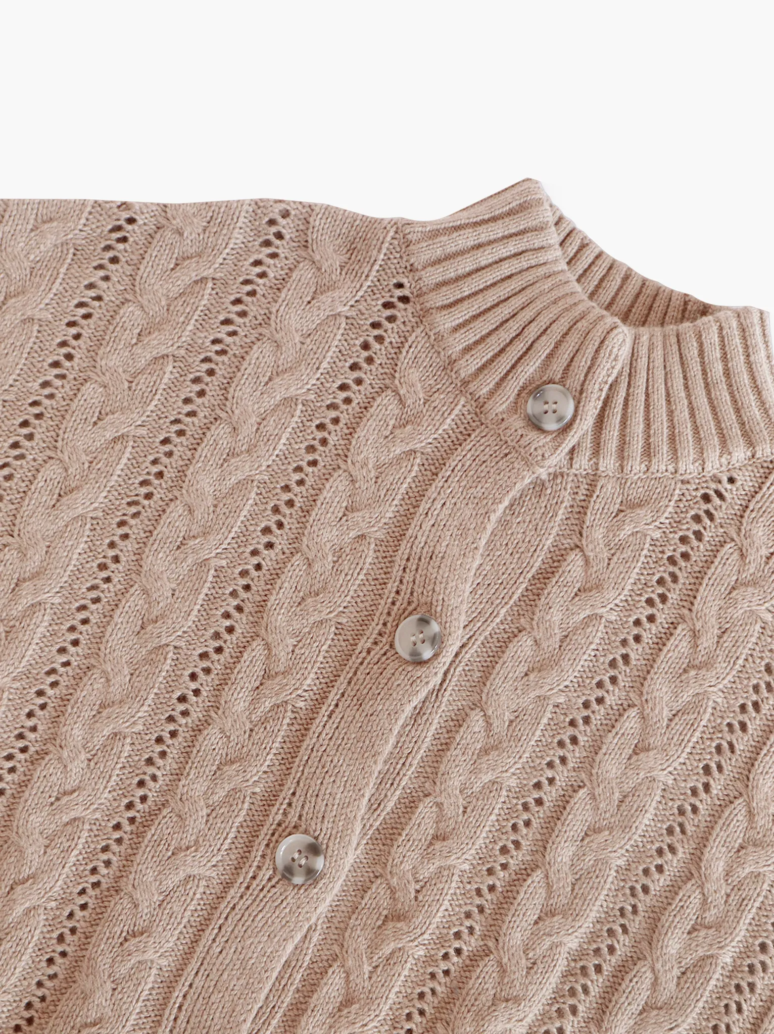 Ruth Cable Knit Cropped Cardigan