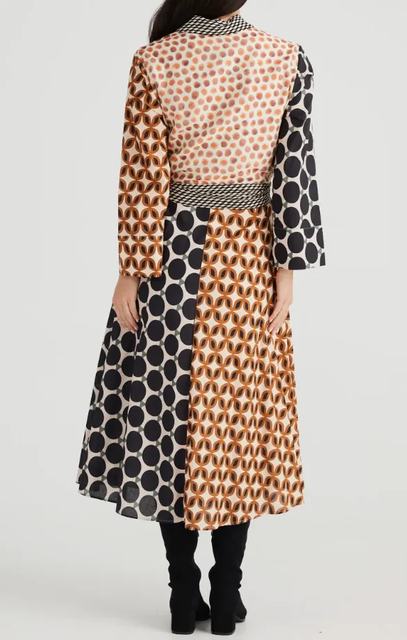 SALE Lucy Mixed Print Long Sleeve Maxi Dress
