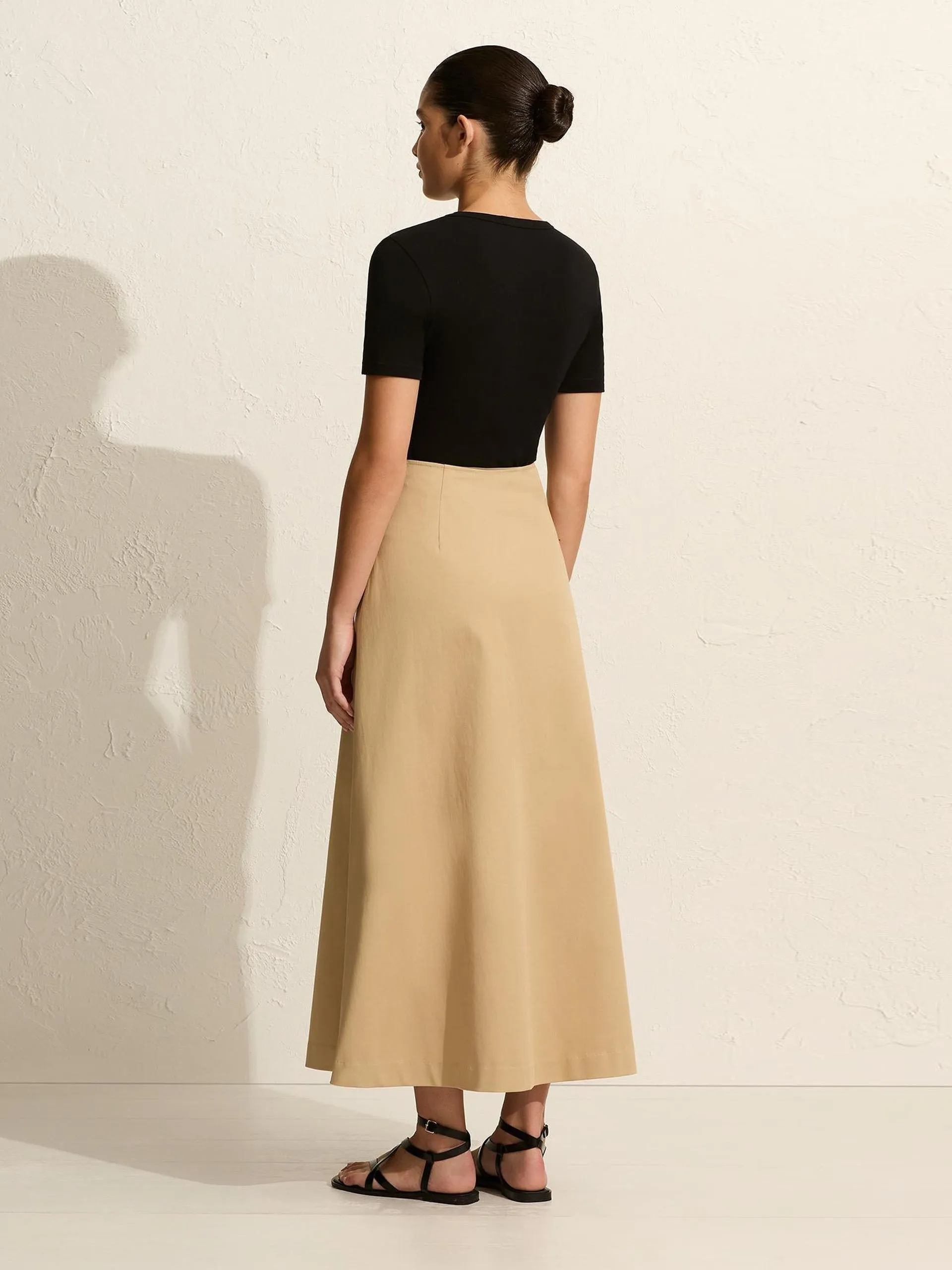 Sand A-line skirt