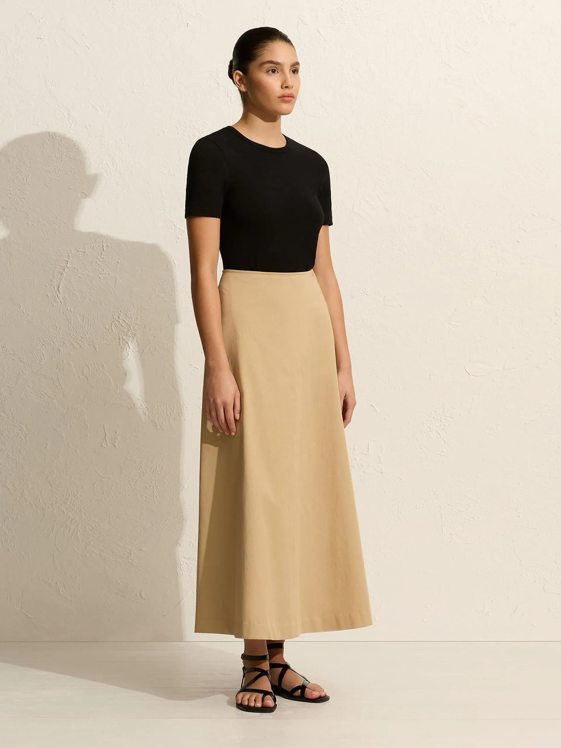 Sand A-line skirt