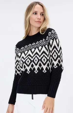Selena II Crew Neck Sweater - Black - SALE