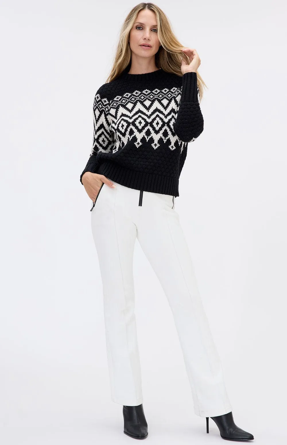 Selena II Crew Neck Sweater - Black - SALE