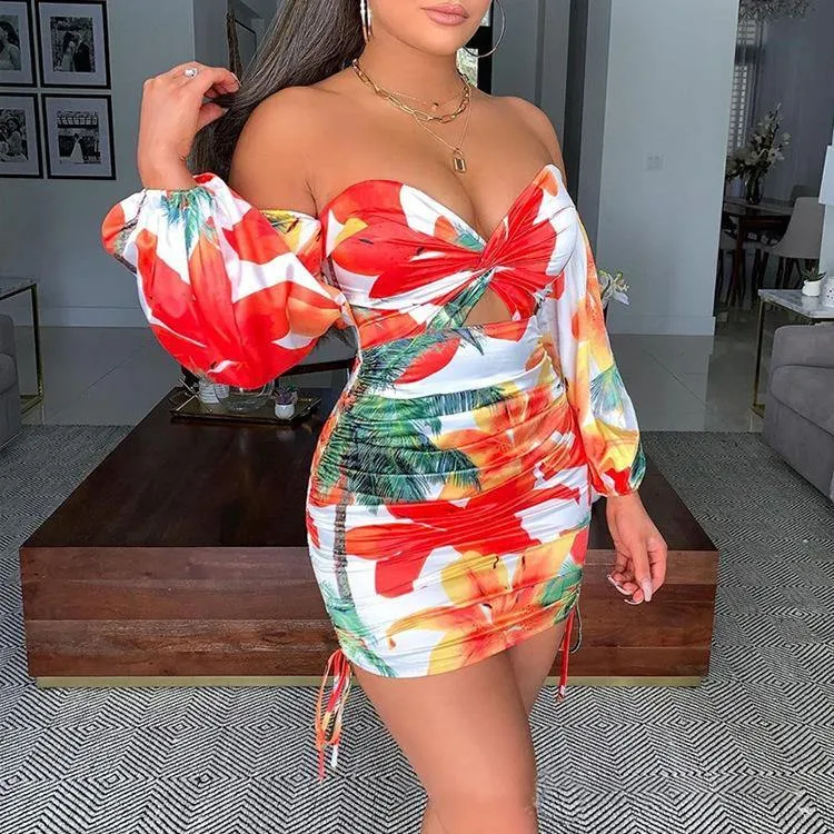 Sexy One Shoulder Mini Short Dresses