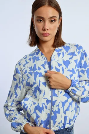SHORT PRINTED BOMBER JACKET