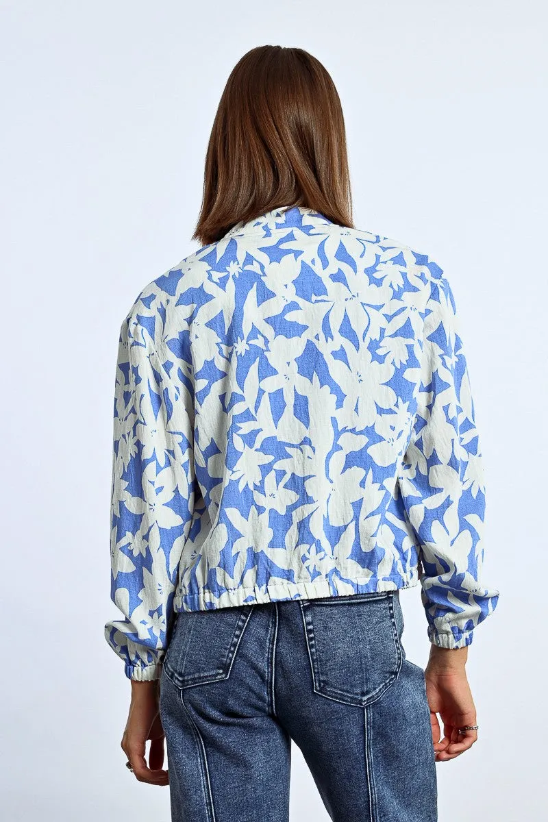 SHORT PRINTED BOMBER JACKET
