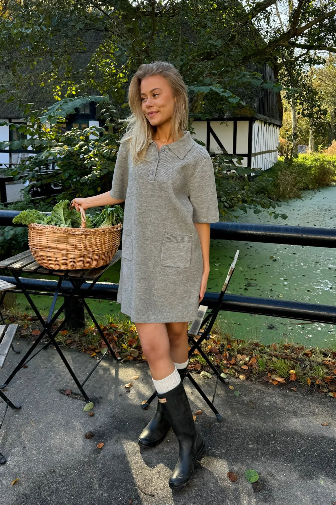 SifIC Strik Kjole - Grå
