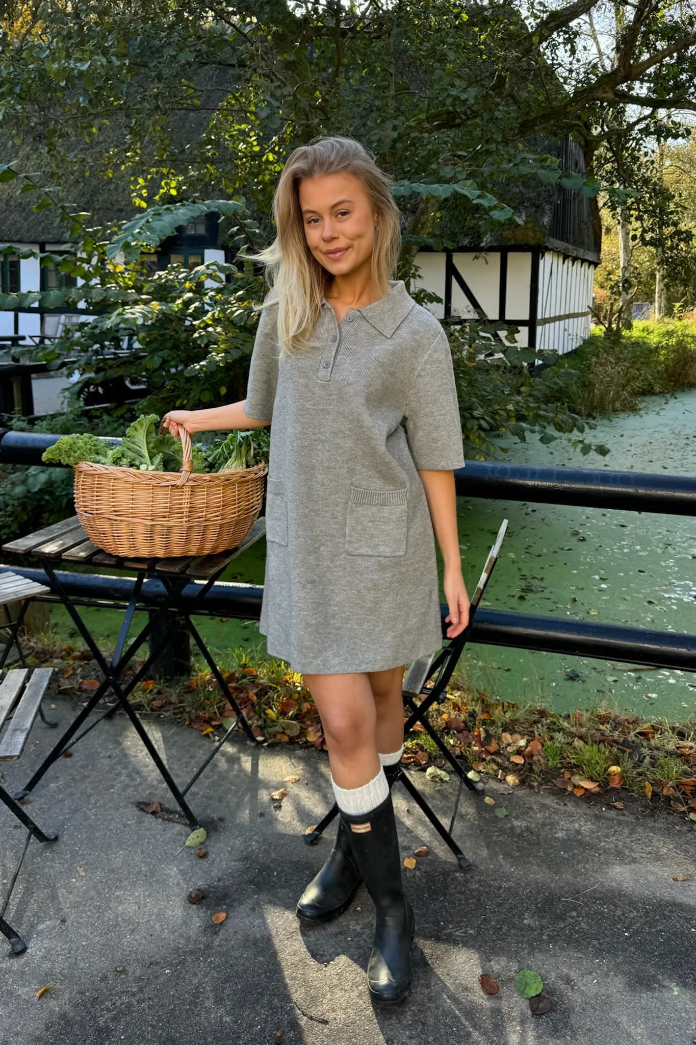 SifIC Strik Kjole - Grå