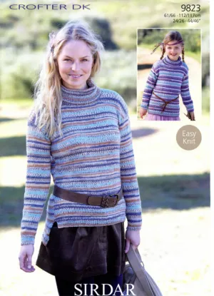 Sirdar 9823 Crofter DK Polo-Neck Sweaters